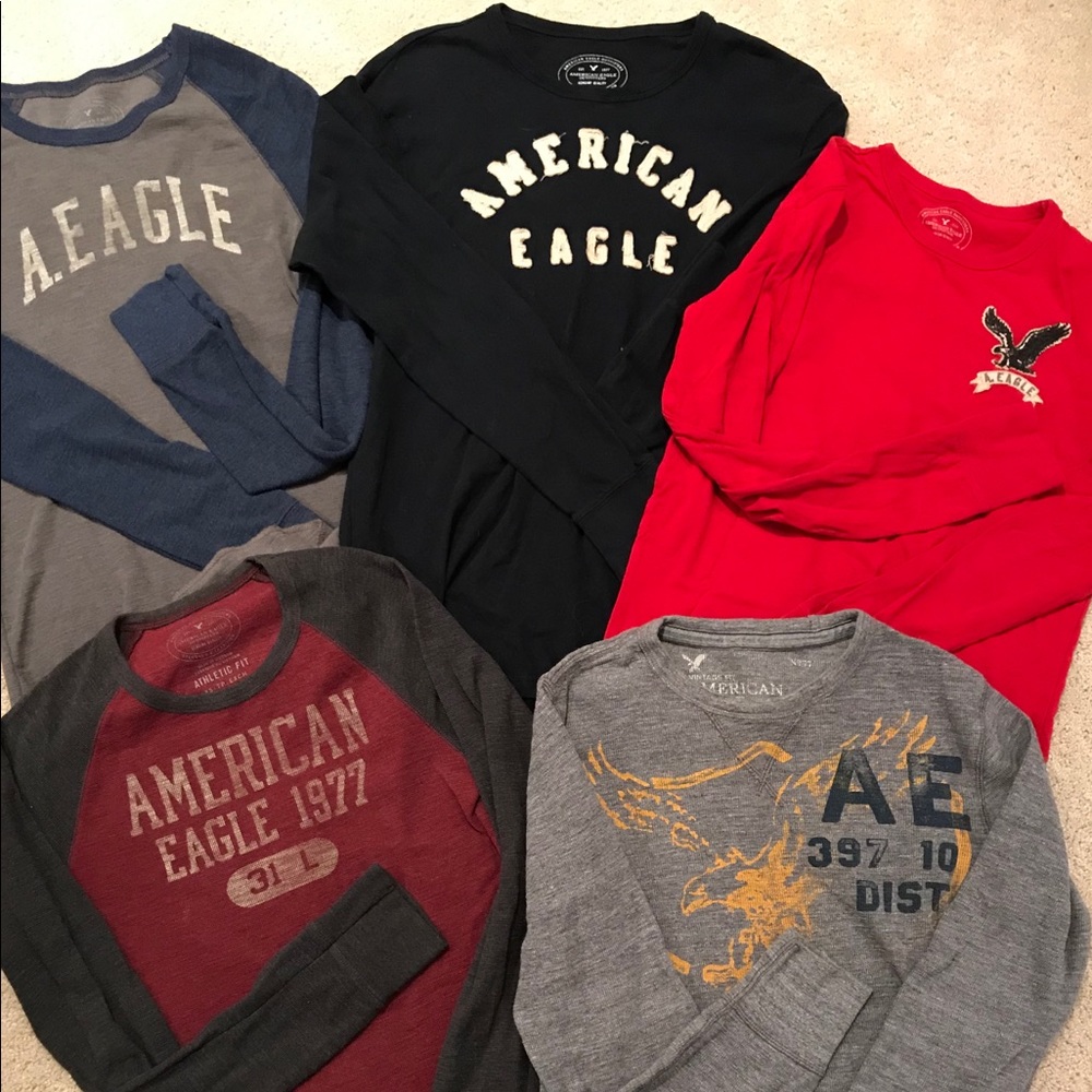 Lot of 5 Small Thermal Long Sleeved all for $30